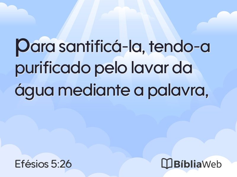 Efésios 5:26 em imagem para compartilhar