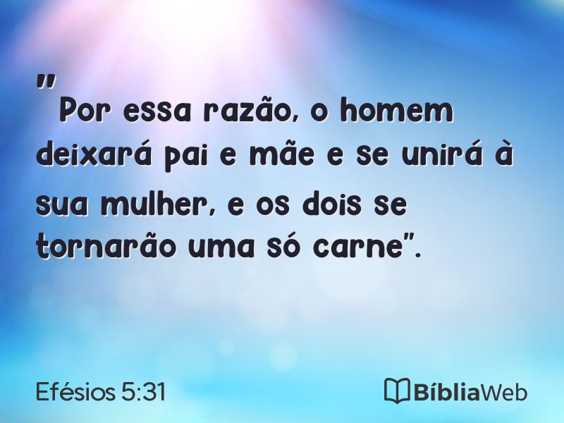 Efésios 5:31 em imagem para compartilhar