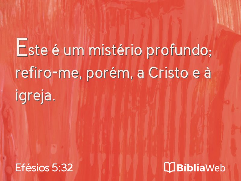 Efésios 5:32 em imagem para compartilhar