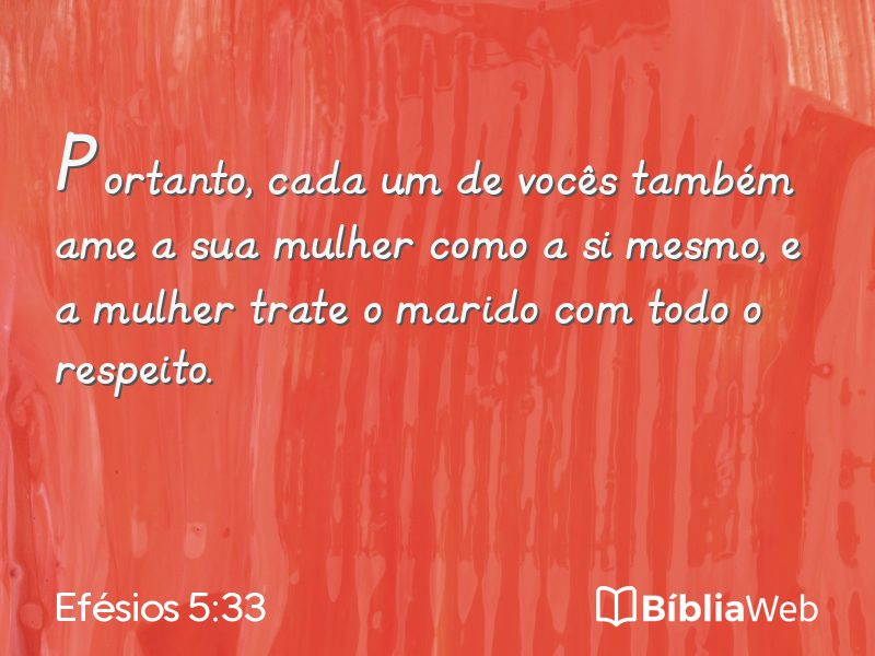 Efésios 5:33 em imagem para compartilhar