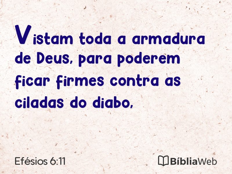 Efésios 6:11 em imagem para compartilhar