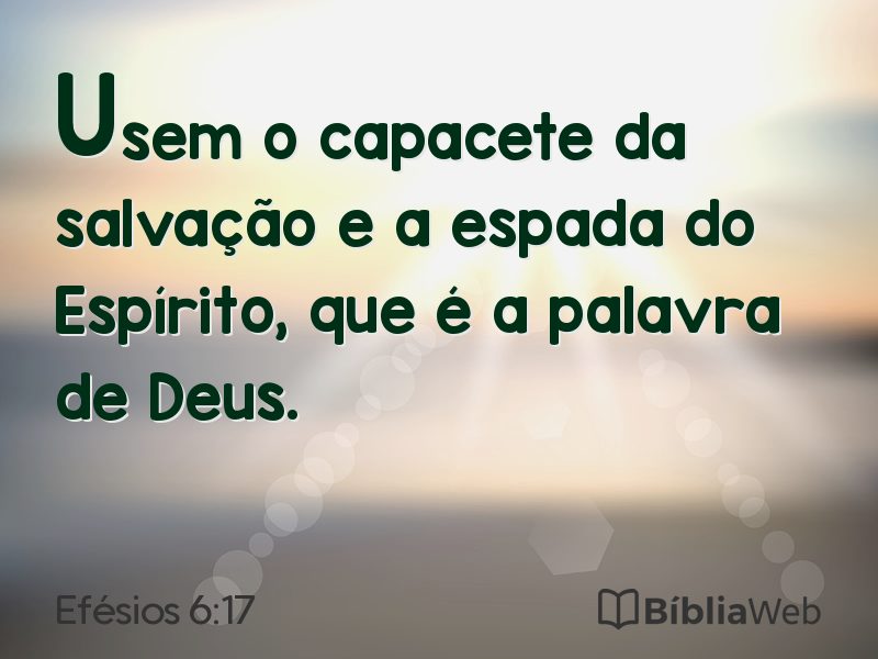 Efésios 6:17 em imagem para compartilhar