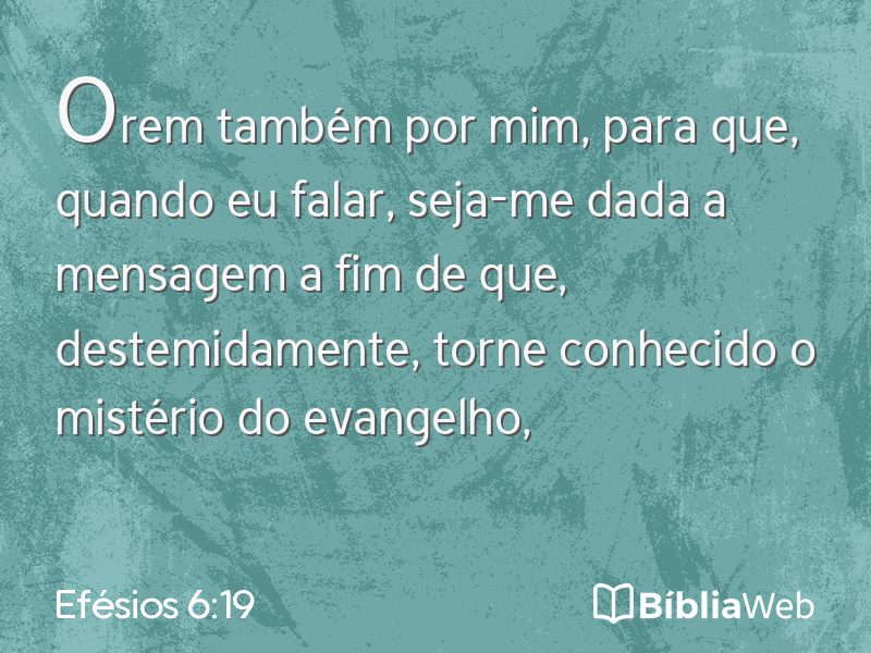 Efésios 6:19 em imagem para compartilhar