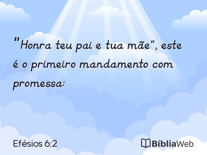 Efésios 6:2 em imagem para compartilhar