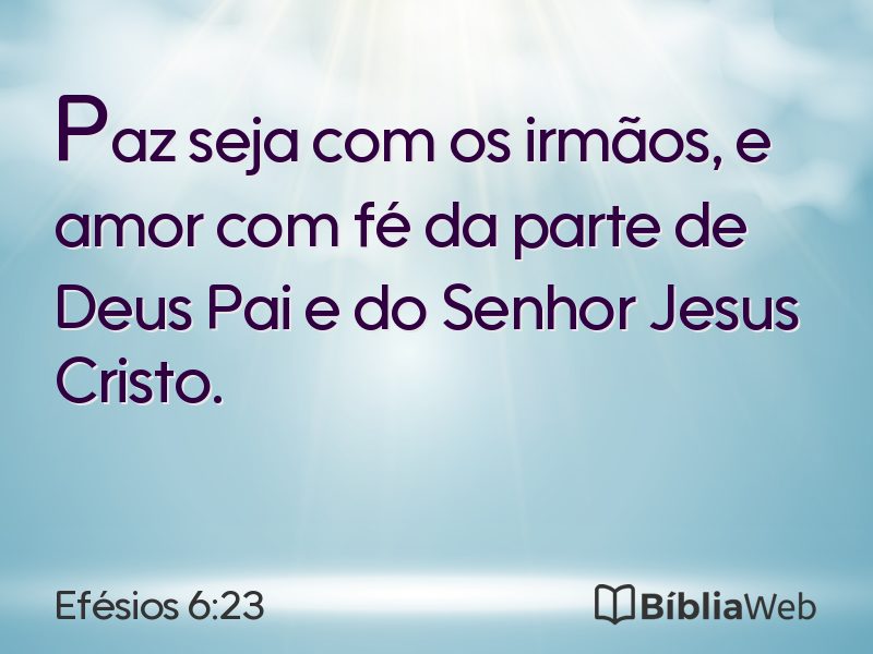 Efésios 6:23 em imagem para compartilhar