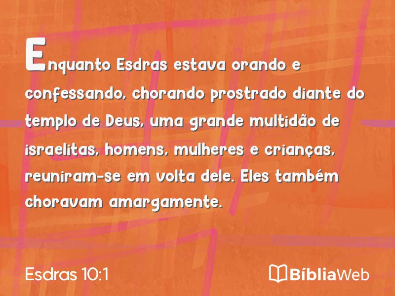 Esdras 10:1 em imagem para compartilhar
