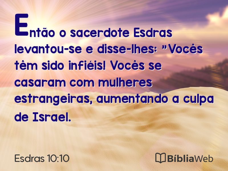 Esdras 10:10 em imagem para compartilhar