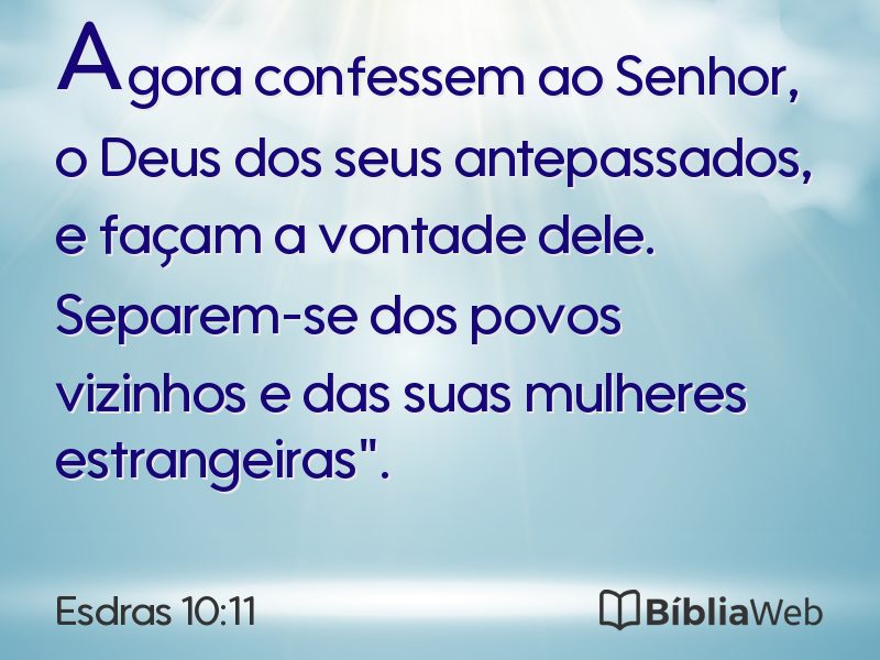 Esdras 10:11 em imagem para compartilhar