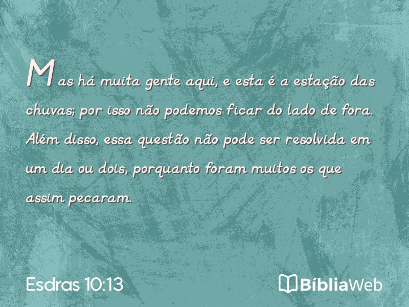 Esdras 10:13 em imagem para compartilhar