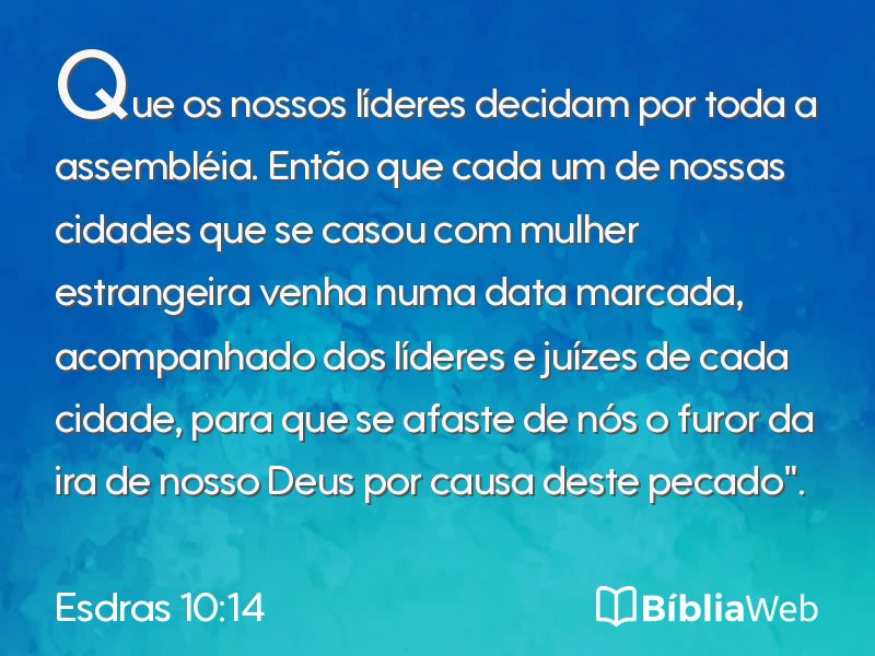 Esdras 10:14 em imagem para compartilhar