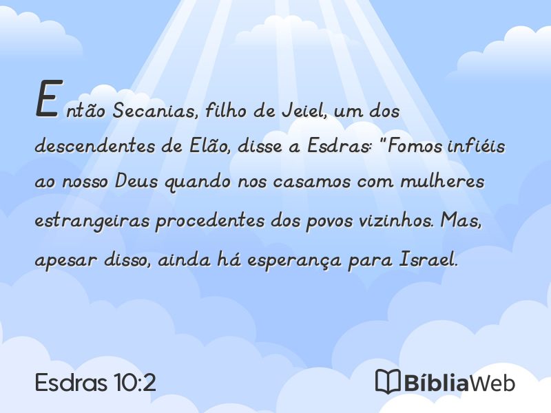 Esdras 10:2 em imagem para compartilhar
