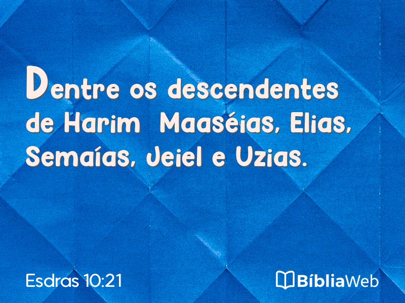 Esdras 10:21 em imagem para compartilhar