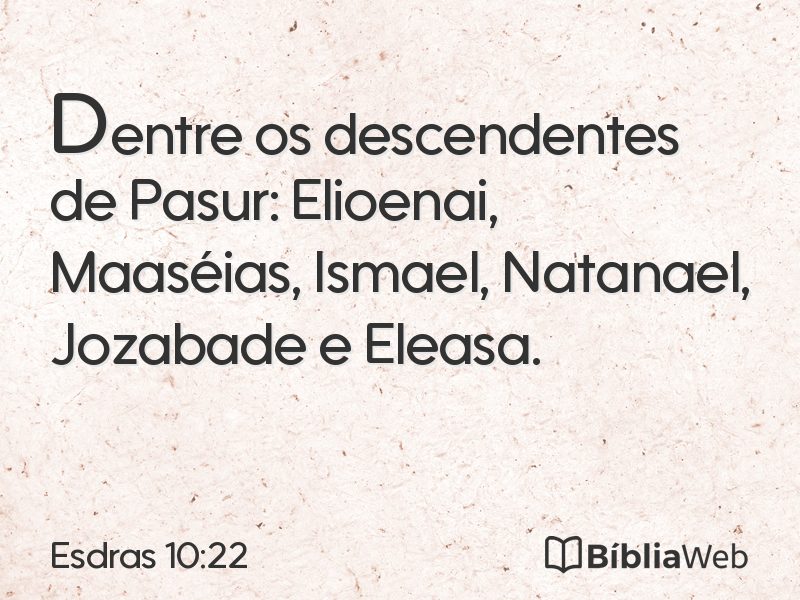Esdras 10:22 em imagem para compartilhar
