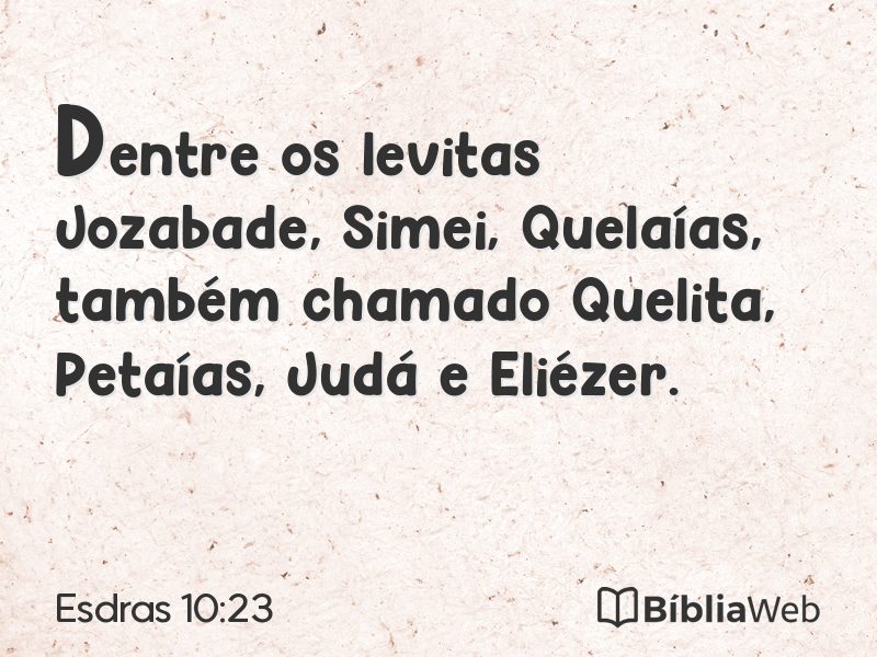 Esdras 10:23 em imagem para compartilhar