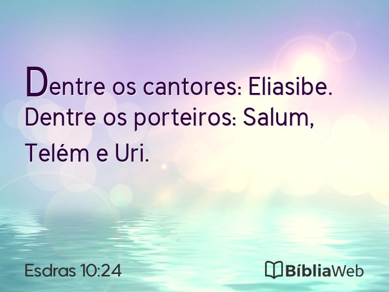 Esdras 10:24 em imagem para compartilhar