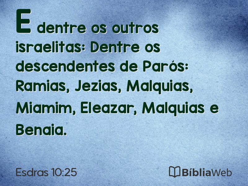 Esdras 10:25 em imagem para compartilhar