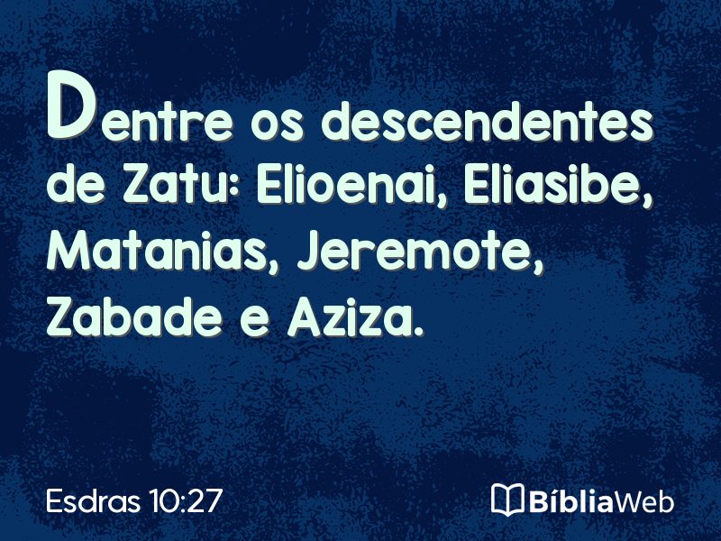 Esdras 10:27 em imagem para compartilhar