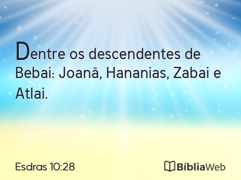 Esdras 10:28 em imagem para compartilhar