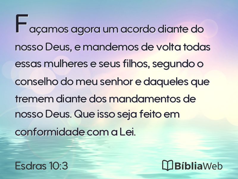Esdras 10:3 em imagem para compartilhar