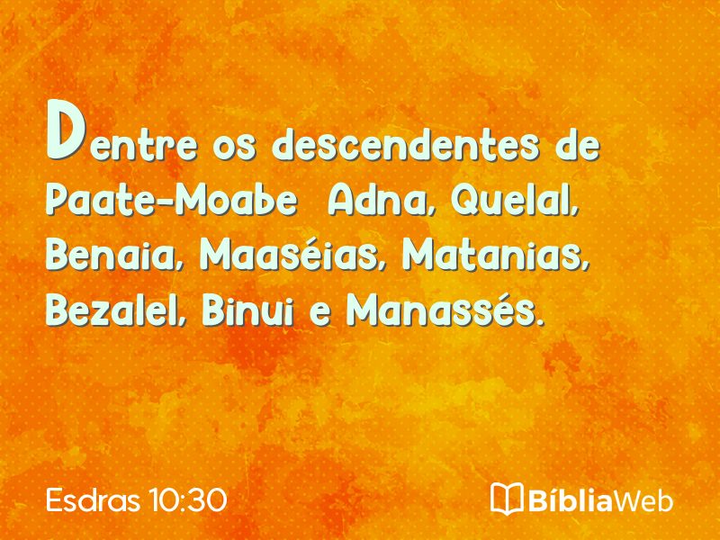 Esdras 10:30 em imagem para compartilhar