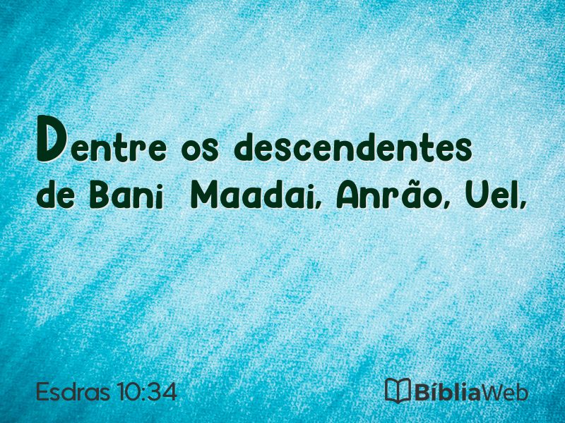 Esdras 10:34 em imagem para compartilhar