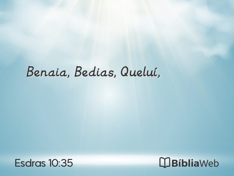 Esdras 10:35 em imagem para compartilhar
