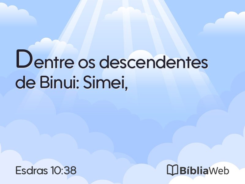 Esdras 10:38 em imagem para compartilhar