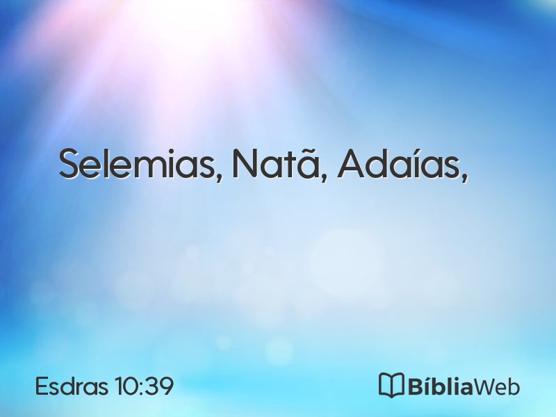 Esdras 10:39 em imagem para compartilhar