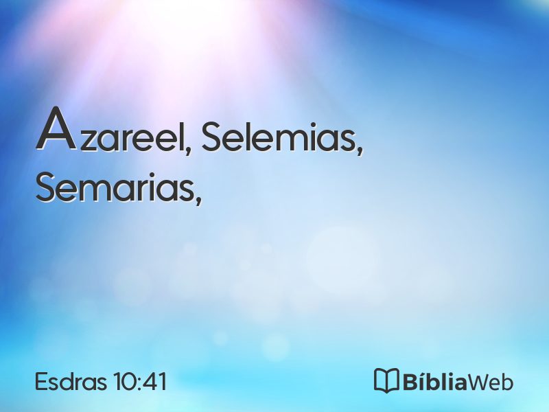 Esdras 10:41 em imagem para compartilhar