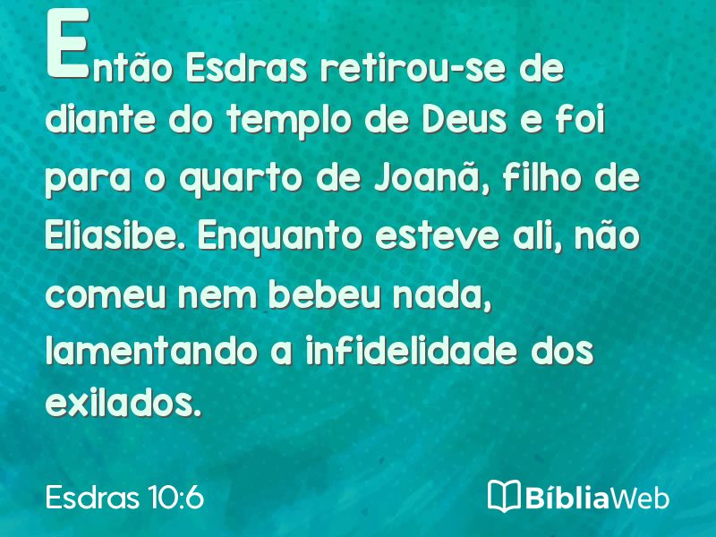 Esdras 10:6 em imagem para compartilhar