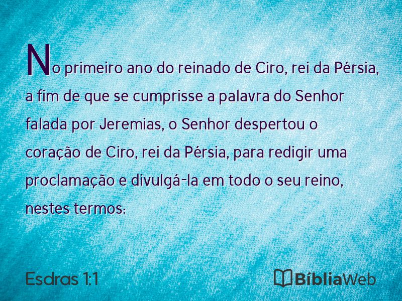 Esdras 1:1 em imagem para compartilhar