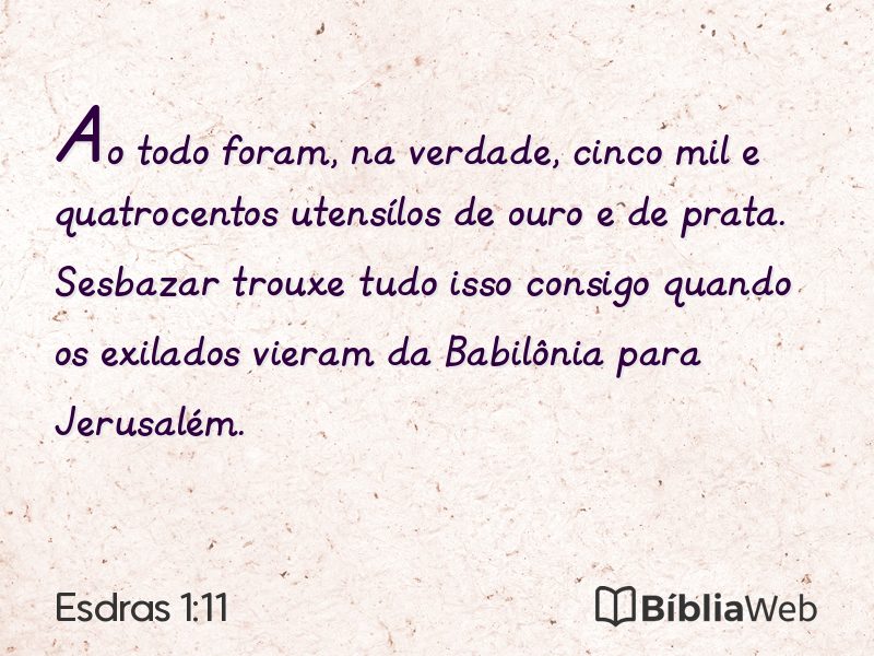 Esdras 1:11 em imagem para compartilhar