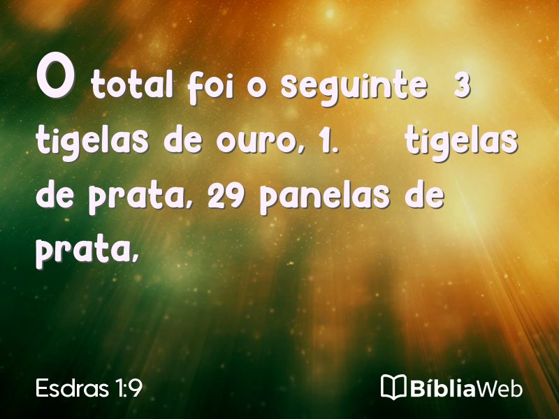 Esdras 1:9 em imagem para compartilhar