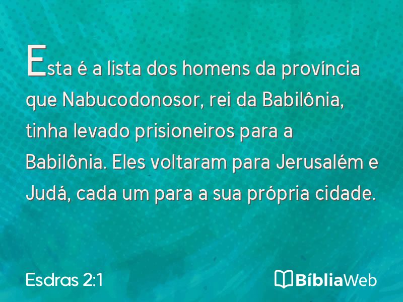 Esdras 2:1 em imagem para compartilhar