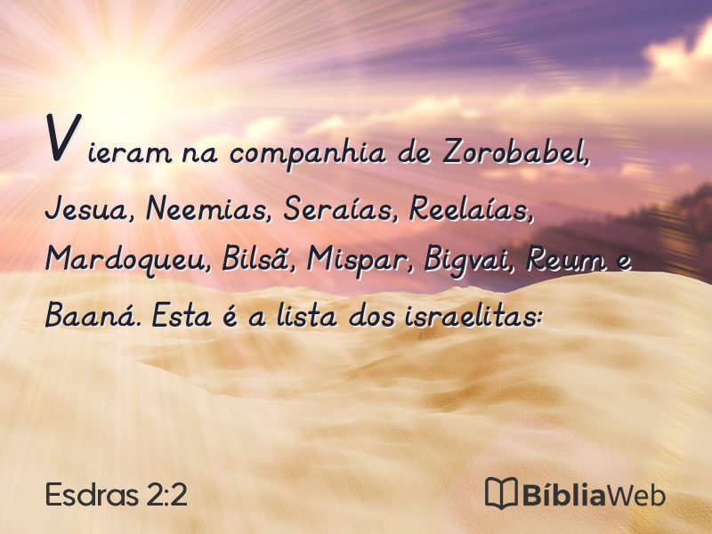 Esdras 2:2 em imagem para compartilhar