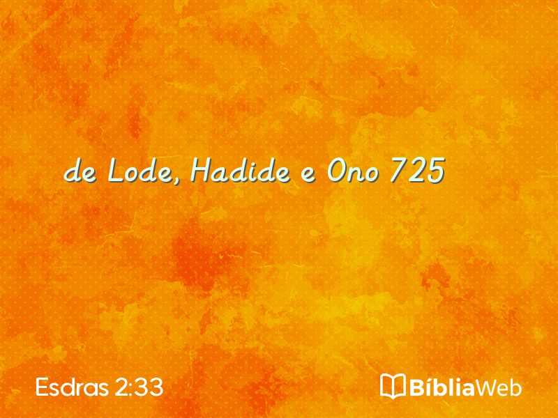 Esdras 2:33 em imagem para compartilhar