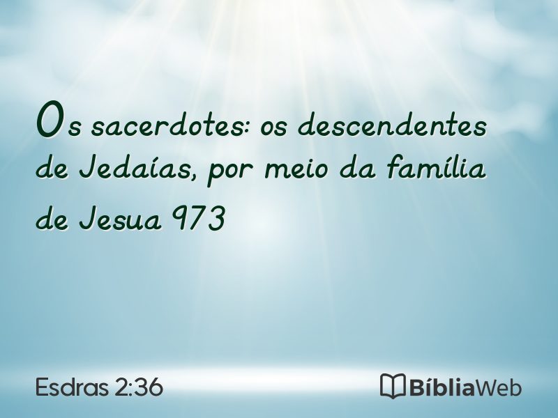 Esdras 2:36 em imagem para compartilhar