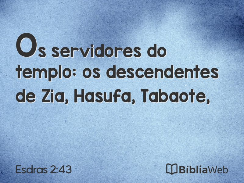 Esdras 2:43 em imagem para compartilhar