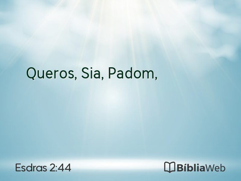 Esdras 2:44 em imagem para compartilhar