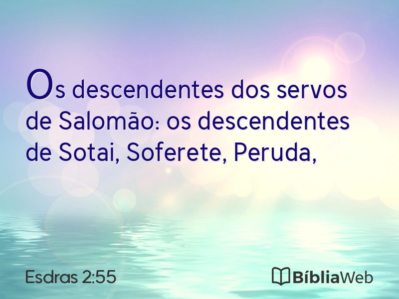 Esdras 2:55 em imagem para compartilhar