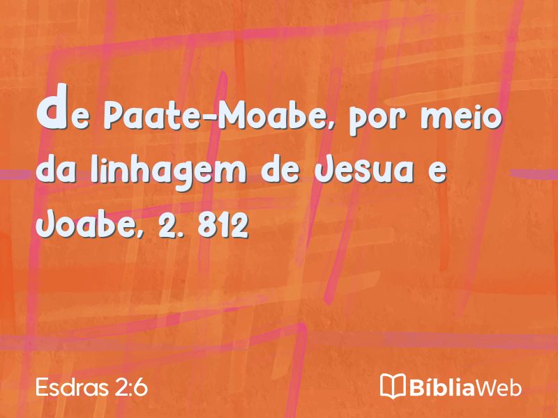 Esdras 2:6 em imagem para compartilhar