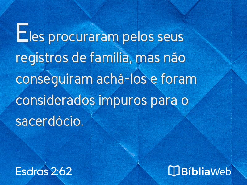 Esdras 2:62 em imagem para compartilhar