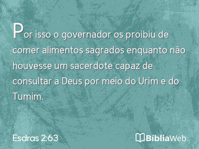 Esdras 2:63 em imagem para compartilhar
