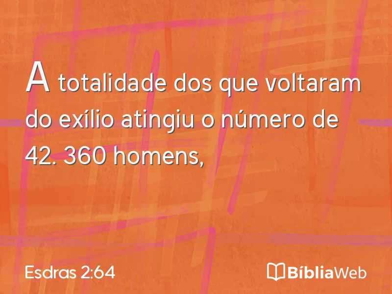 Esdras 2:64 em imagem para compartilhar