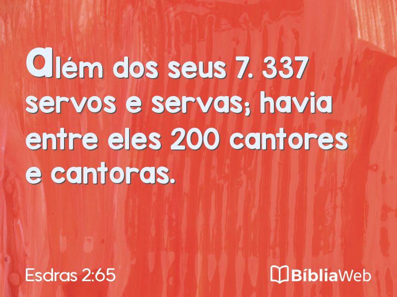 Esdras 2:65 em imagem para compartilhar