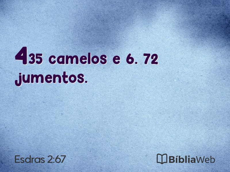 Esdras 2:67 em imagem para compartilhar