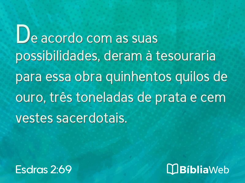 Esdras 2:69 em imagem para compartilhar