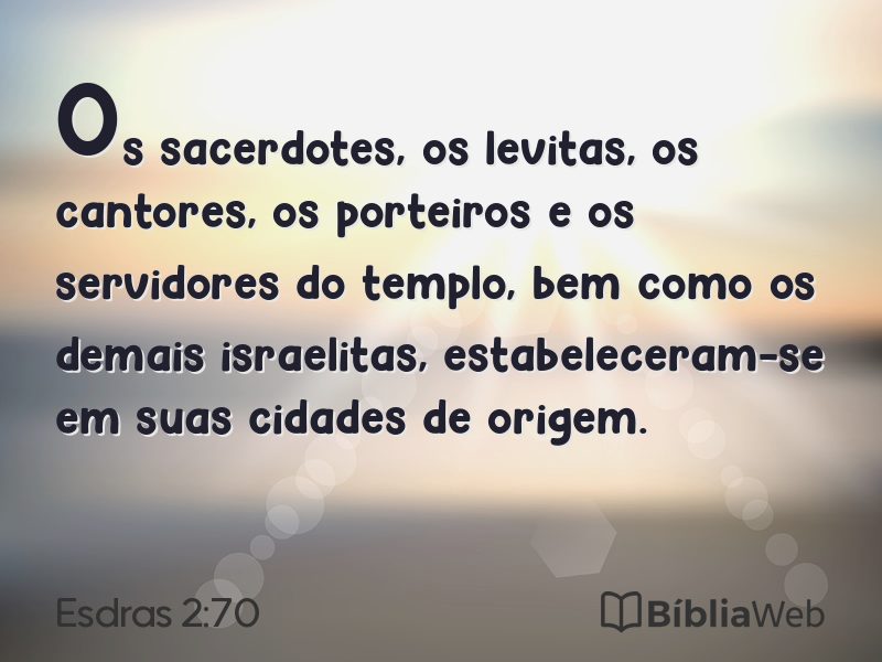 Esdras 2:70 em imagem para compartilhar