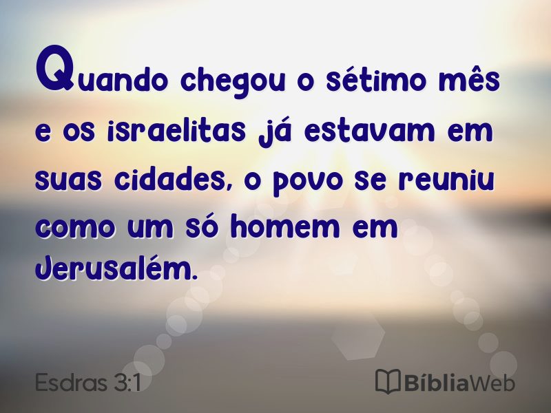 Esdras 3:1 em imagem para compartilhar