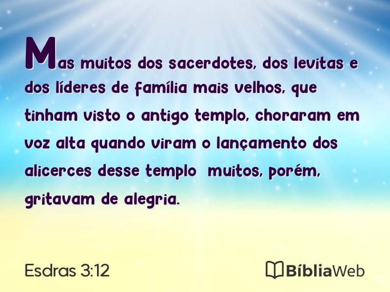 Esdras 3:12 em imagem para compartilhar